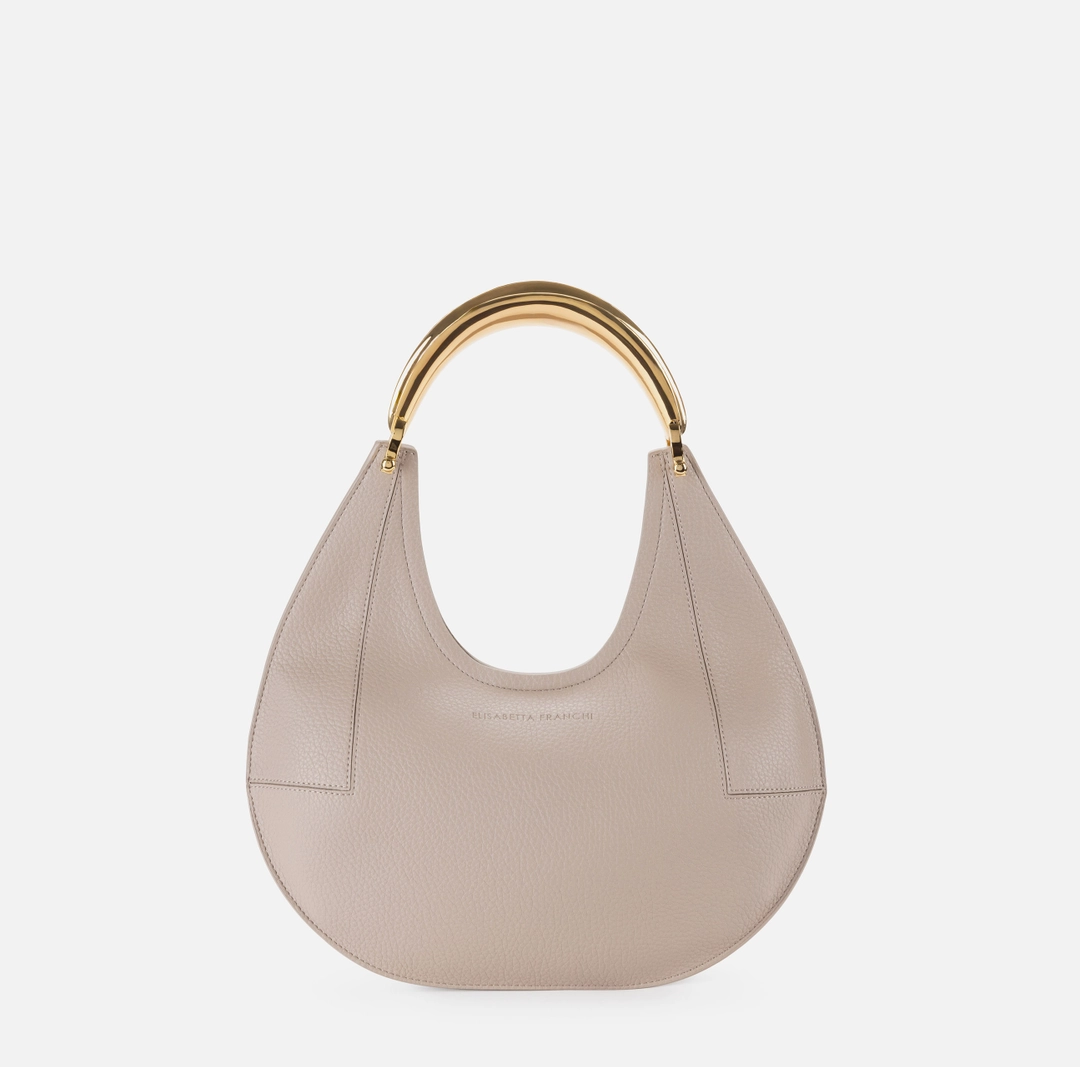 Borsa hobo piccola con manico gioiello