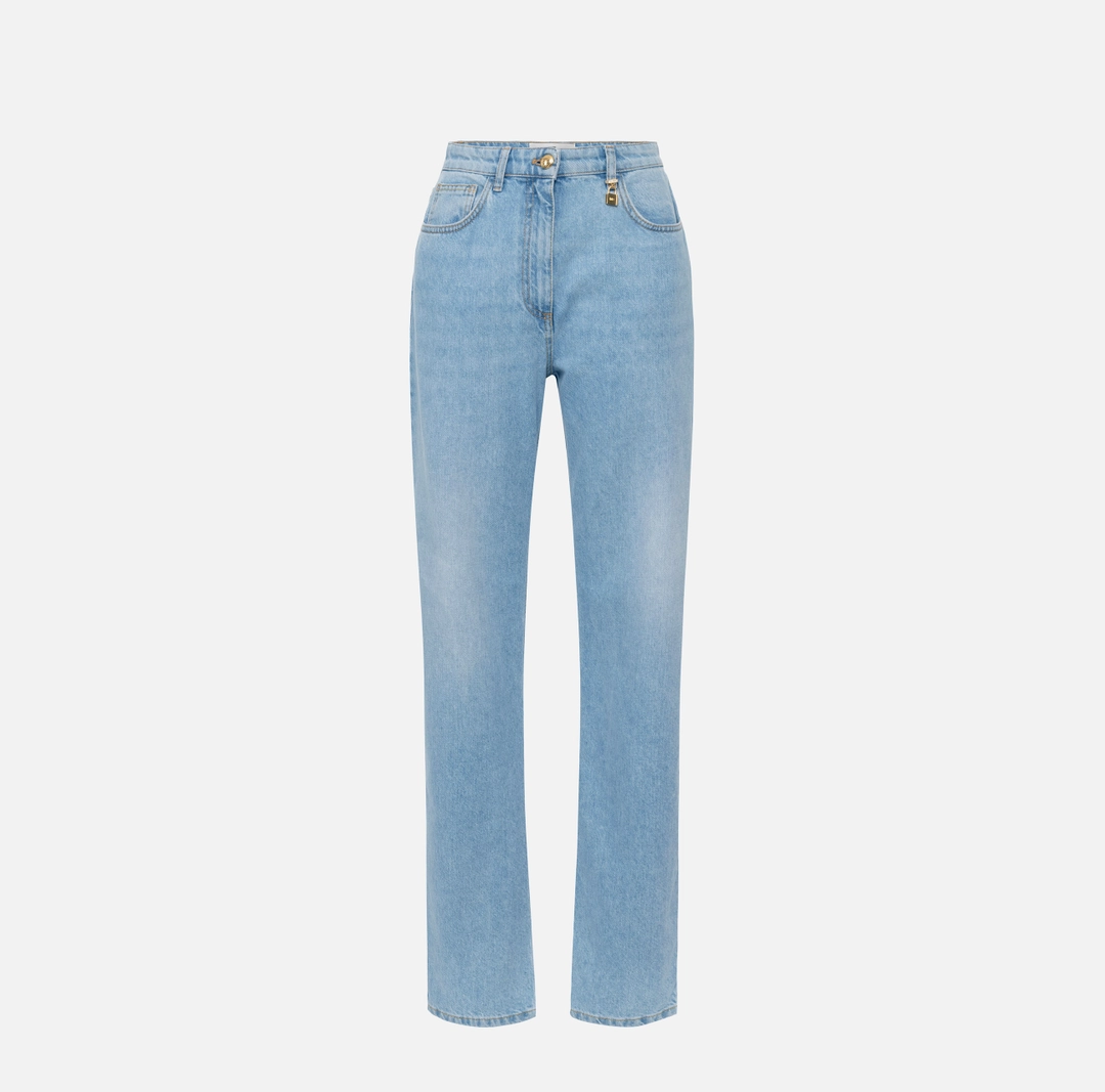Jeans boyfriend con lucchetto gioiello