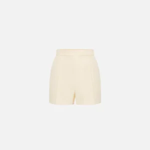 Shorts in crêpe con piping a contrasto