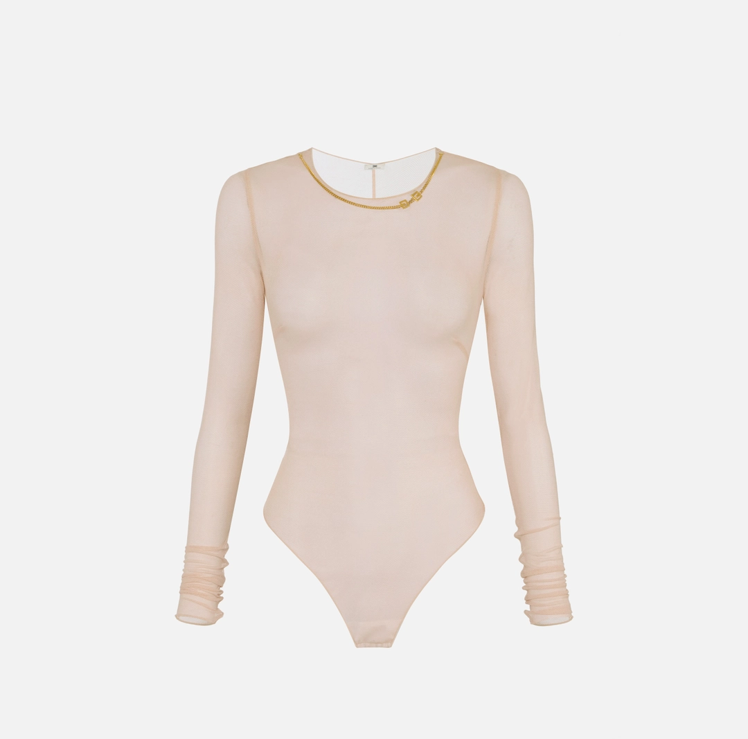 Body in tulle con collana
