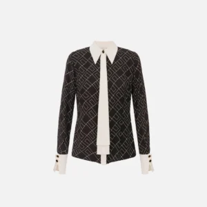 Camicia in georgette con stampa bi-color