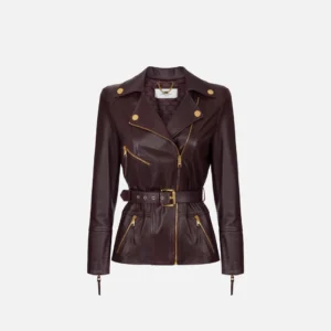 Giacca biker in pelle