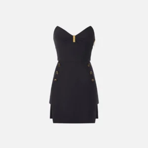 Abito bustier in crêpe leggero