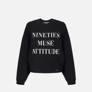 Felpa in cotone con stampa lettering