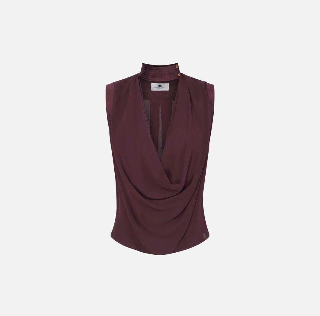 Top in georgette di viscosa ” Spring Summer 2026 “