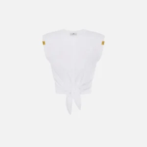 T-shirt in jersey con nodo "Spring Summer 2026"