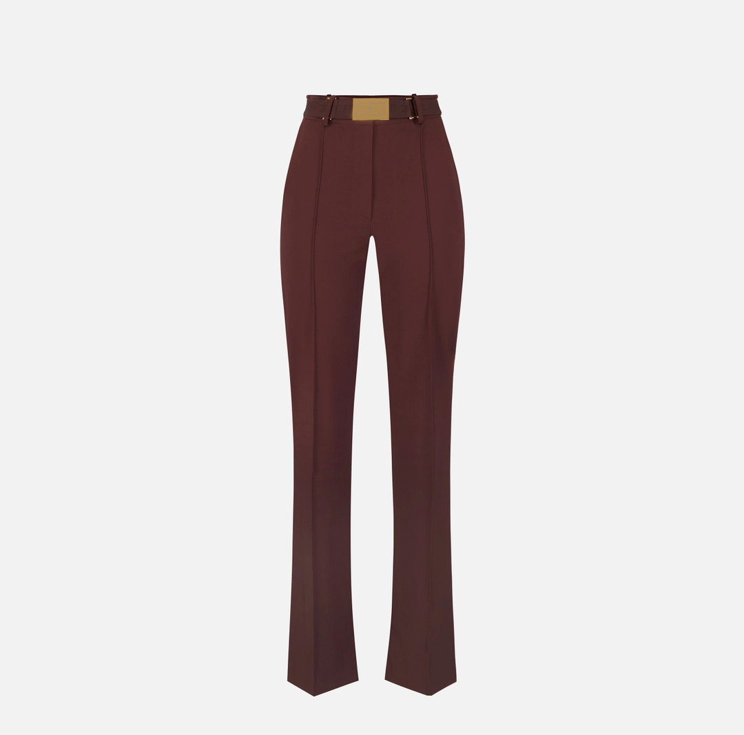 Pantaloni in tessuto tecnico bielastico con cintura ” Spring Summer 2026″