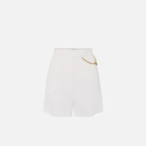 Shorts in gabardina con logo gioiello "Spring Summer 2026"