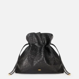 Tote in pelle con stampa struzzo "Spring Summer 2026"