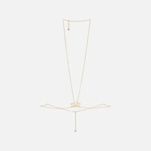 Collana bodychain in metallo dorato