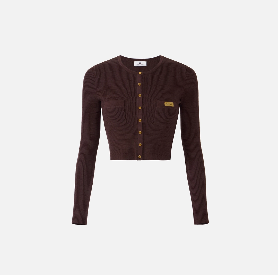 Cardigan in maglia a micro-trecce ” Spring Summer 2026″